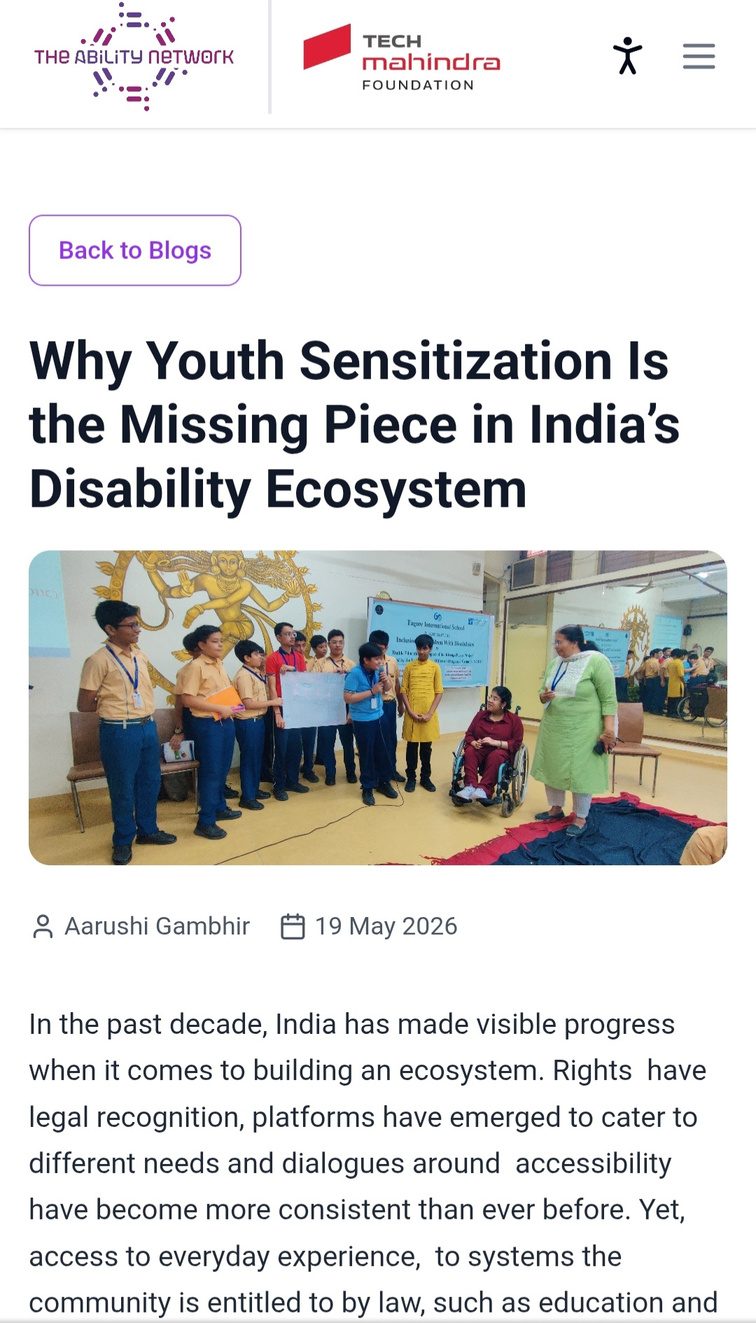 Article about the foundation published by The Ability Network.