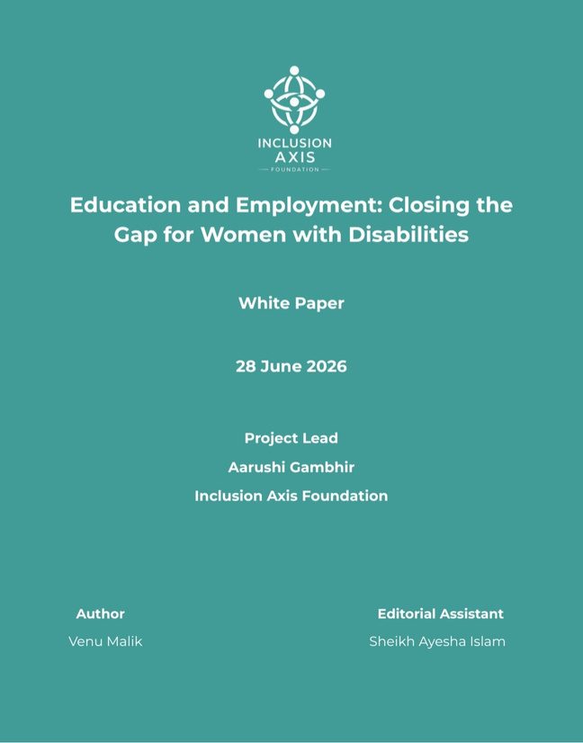 Cover of the paper on women with disabilities in education.