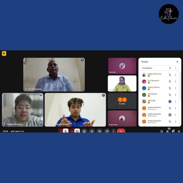 Speakers and participants in a grid of video-call windows during an expert-led webinar.
